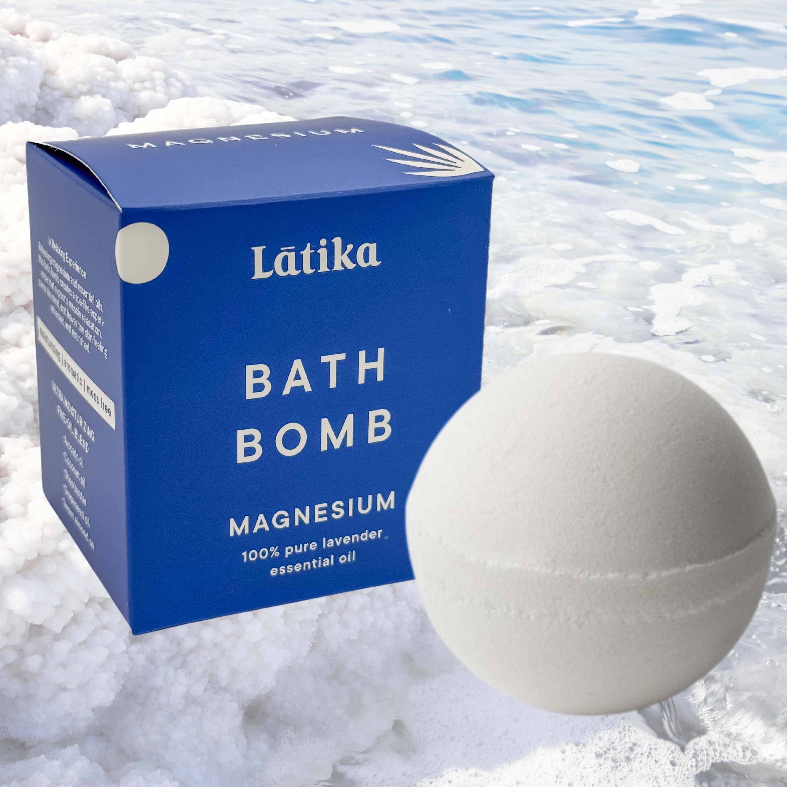 Magnesium Bath Bomb - Lavender Essential Oil for Sleep & Muscle Recovery
