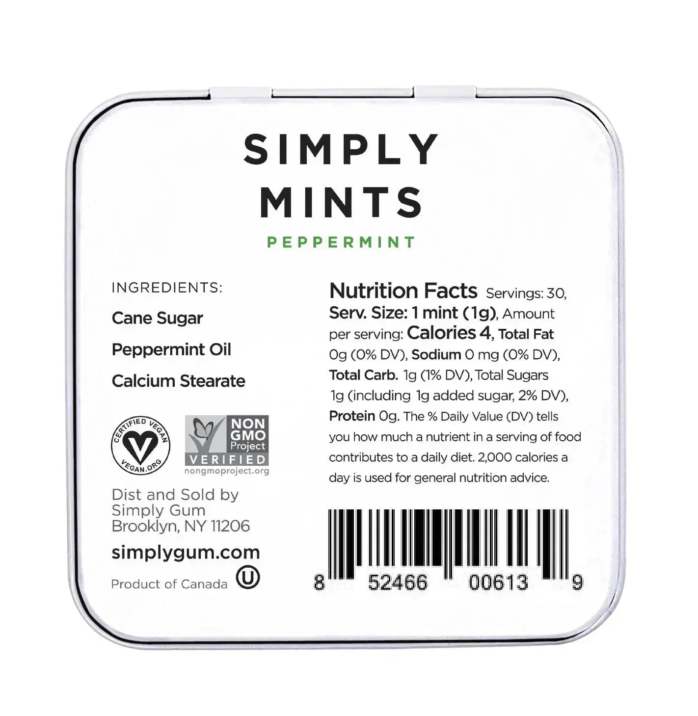 Chicles Simply - Pastillas Simply - Menta