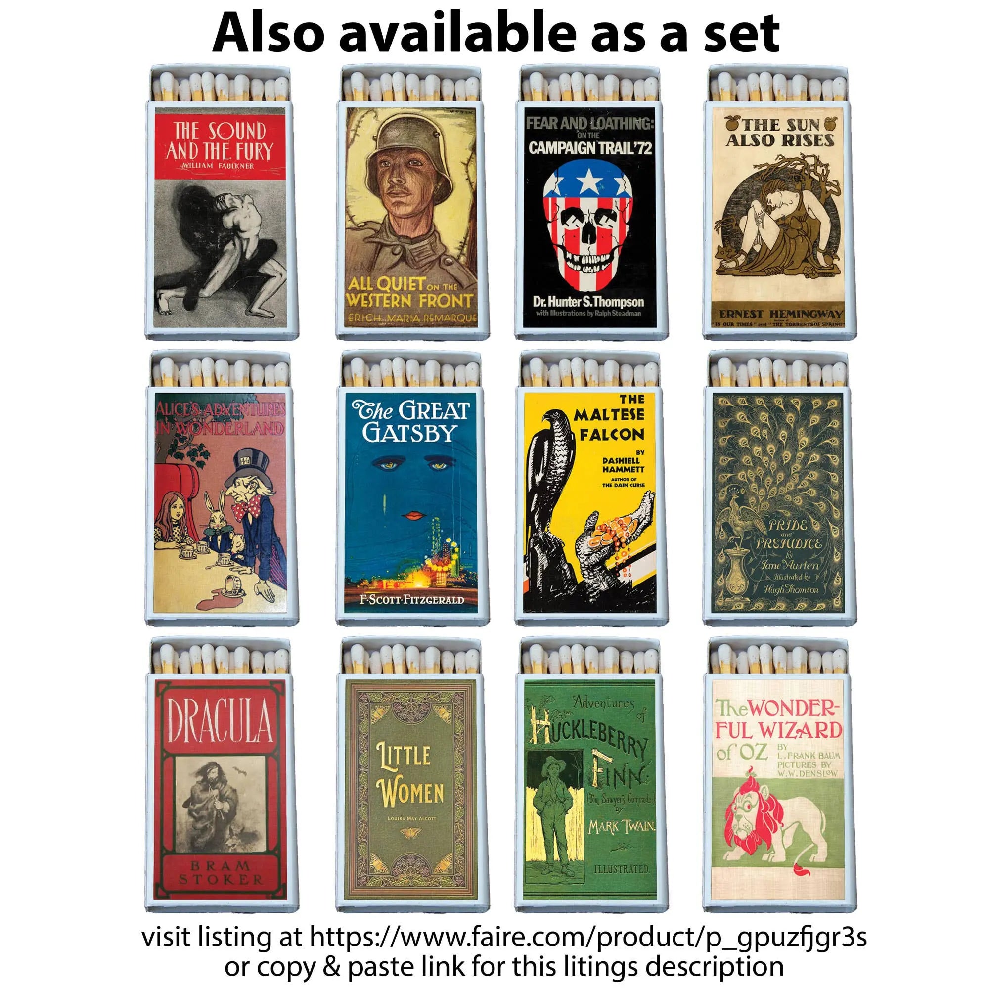 The Great Gatsby Matchbox - Premium Candle & Incense Matches