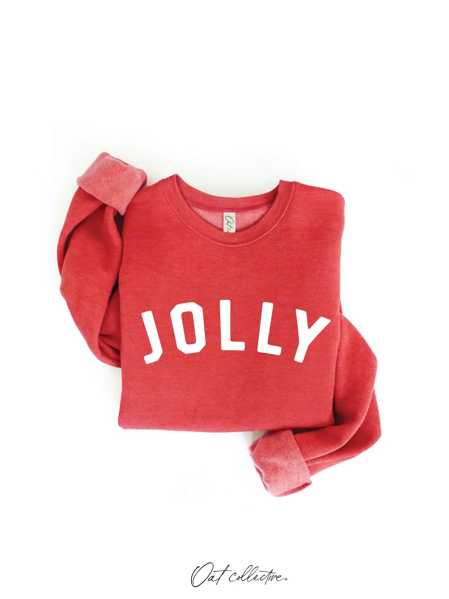 Jolly Crewneck Graphic Sweatshirt - Cozy Holiday Sweatshirt by Oat Collective - Clearance