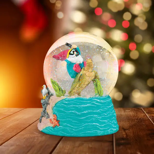 Old World Christmas - Summer Coastal Gnome Snow Globe