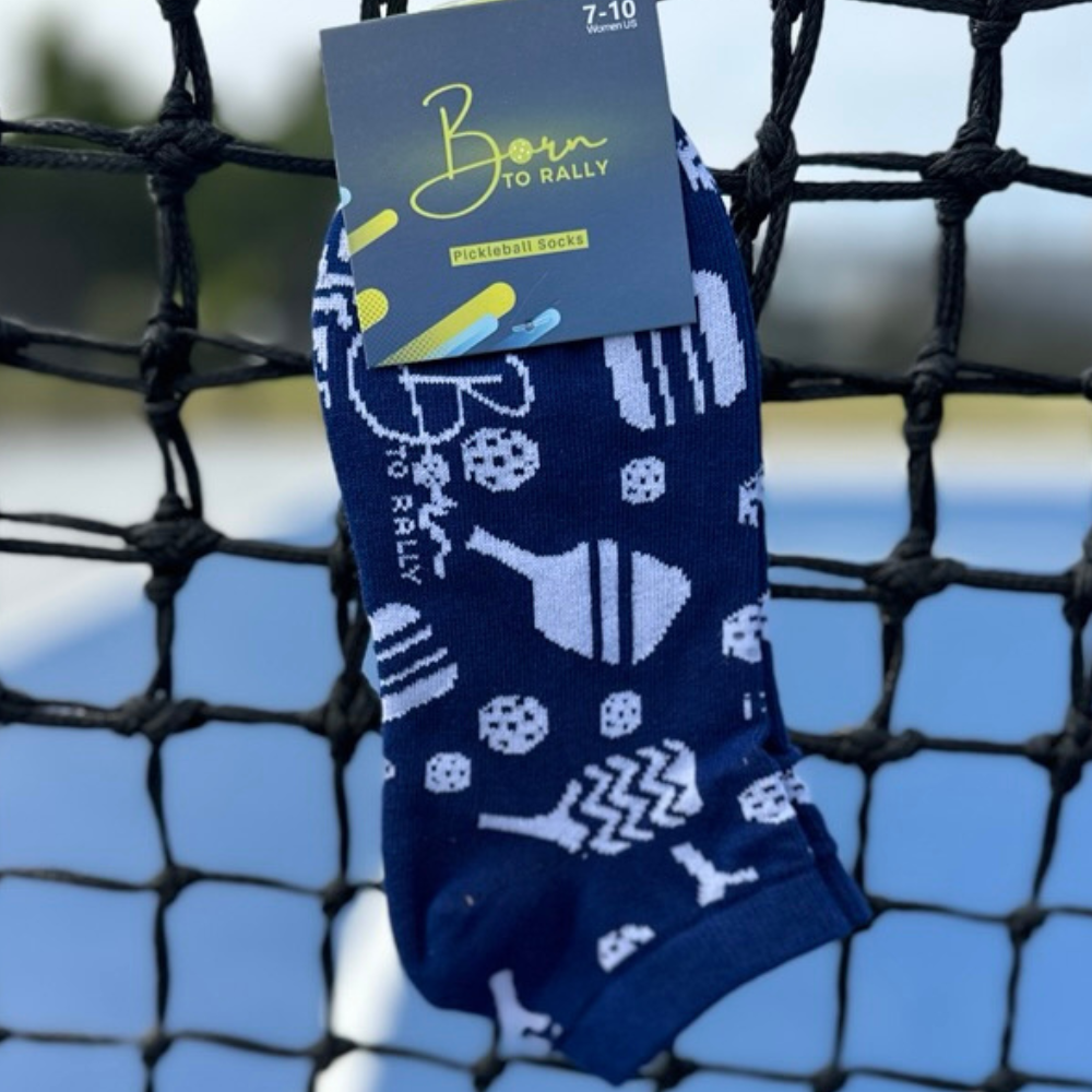 Born to Rally - Pickleball Ankle Socks - Size - Women US 7-10