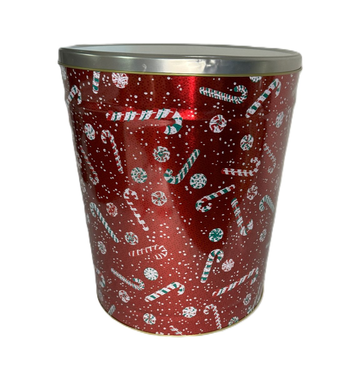 Holiday Gift Tin 5 Gallon - Candy Cane - Clearance