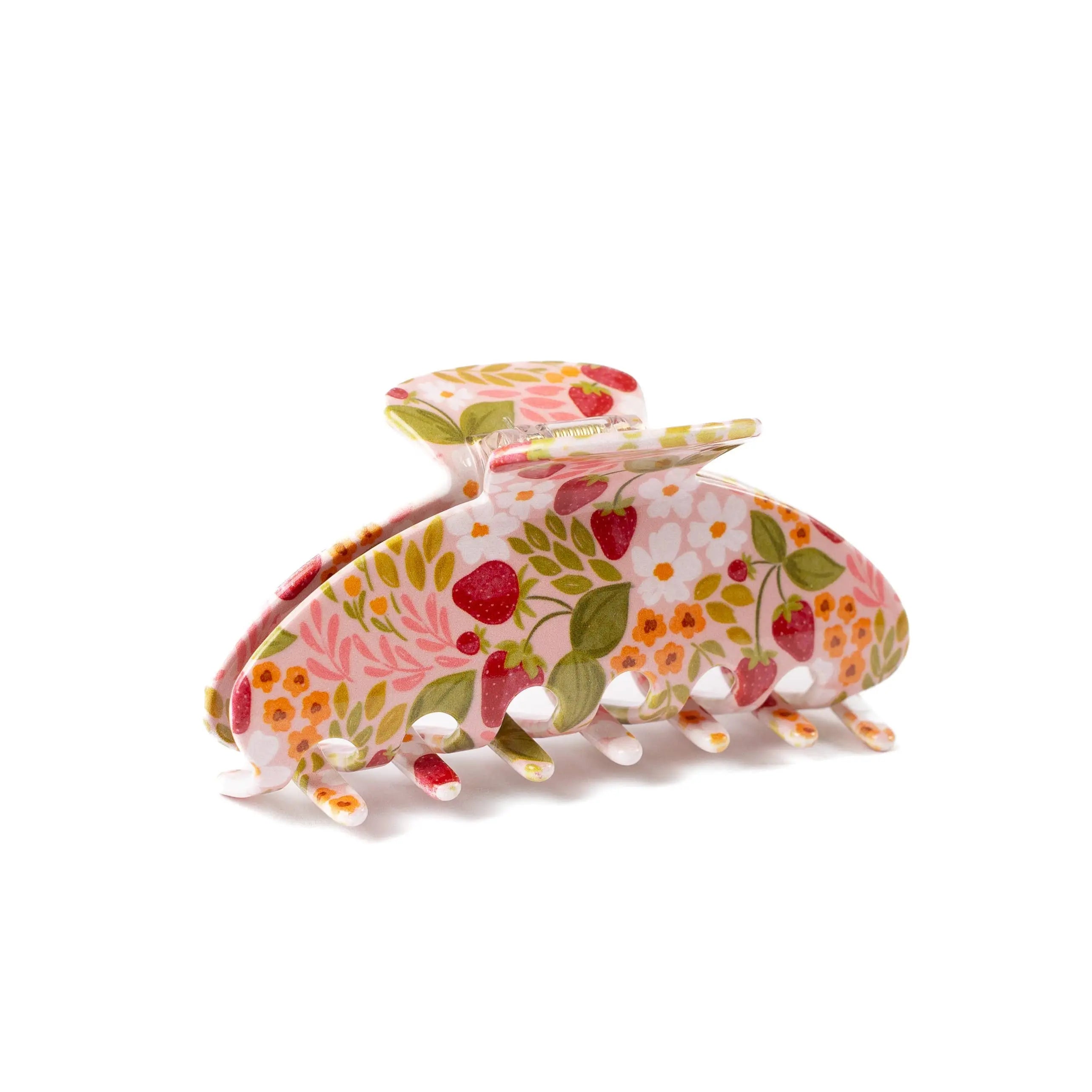 Strawberry Patch Claw Clip - Plant-Based Acetate