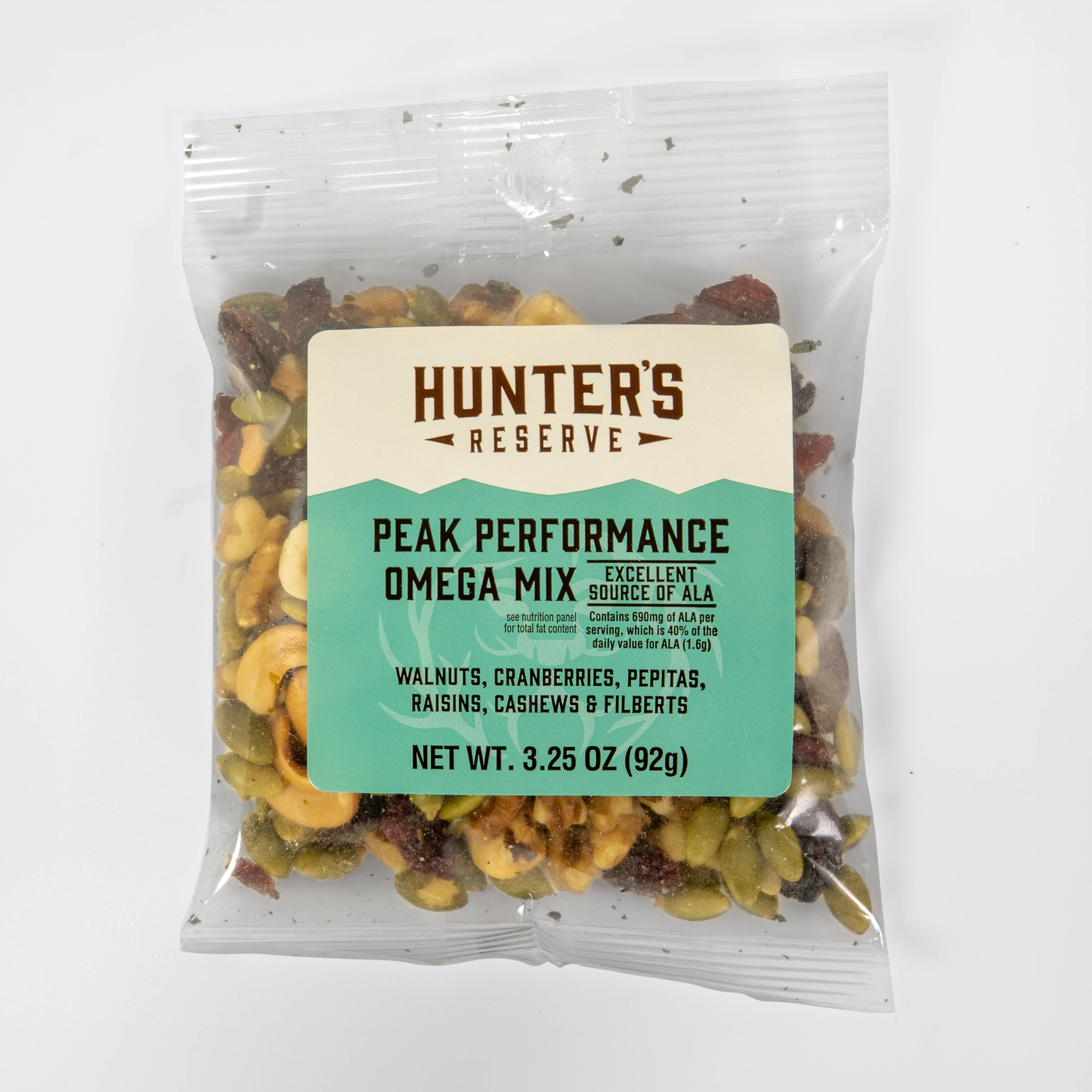 Hunter's Reserve - Peak Performance Omega Trail Mix Snack - 3.25oz