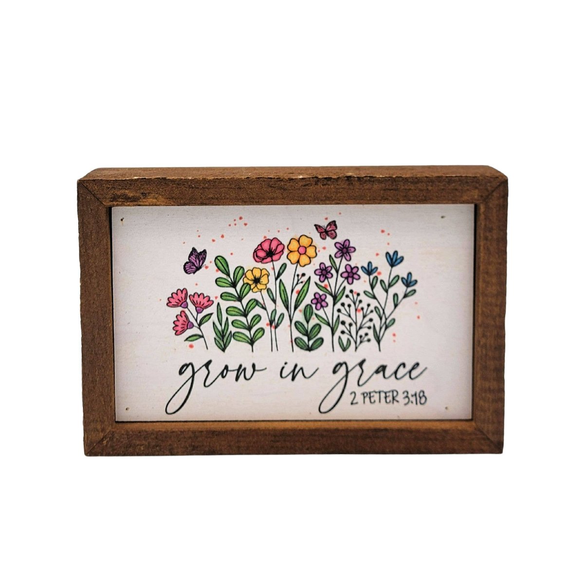 Driftless Studios - 6x4 Grow in grace Bible verse Spiritual Gift -  Home Decor