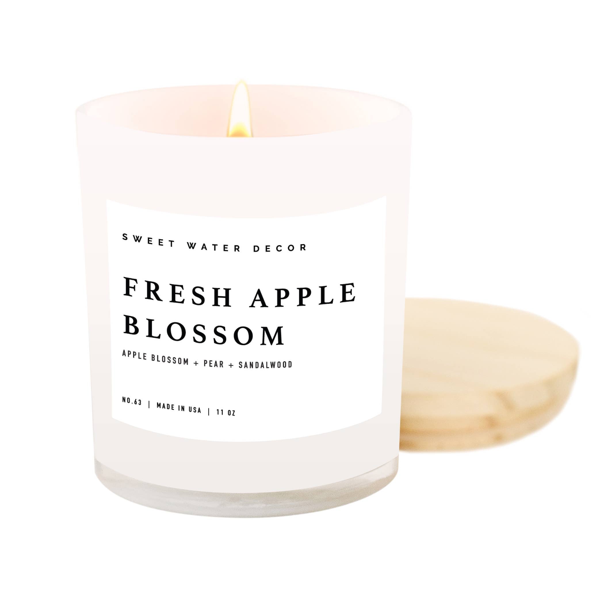 Sweet Water Decor - Fresh Apple Blossom 11 oz Soy Candle - Home Decor & Gifts