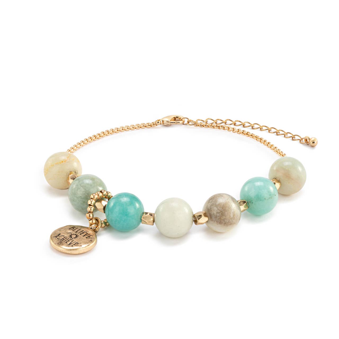 DEMDACO - 7 Days Tracker Bracelet - Turquoise and Gold