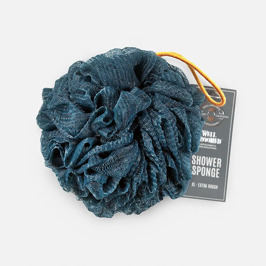 Jumbo Extra Rough Exfoliating Shower Sponge - Dark Teal