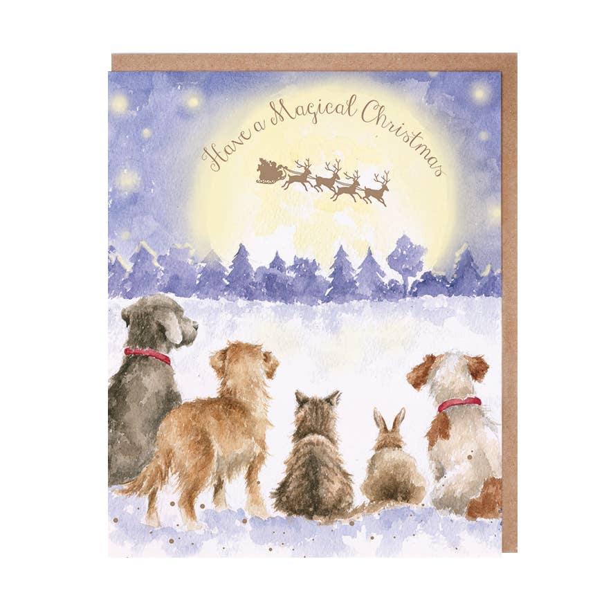 Wrendale Designs - A Magical Christmas Holiday Greeting Card