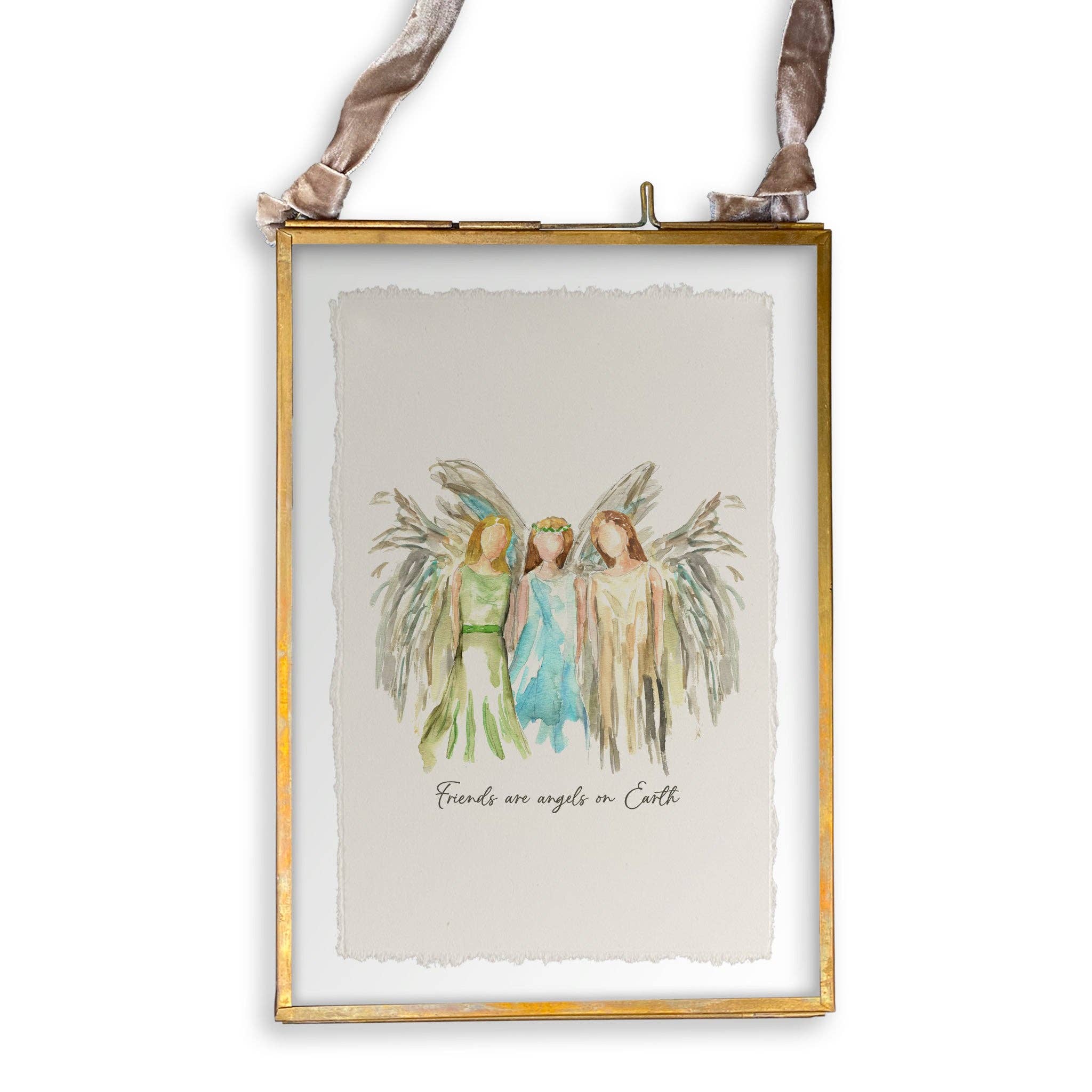 Friends are Angels on Earth Dishtowel