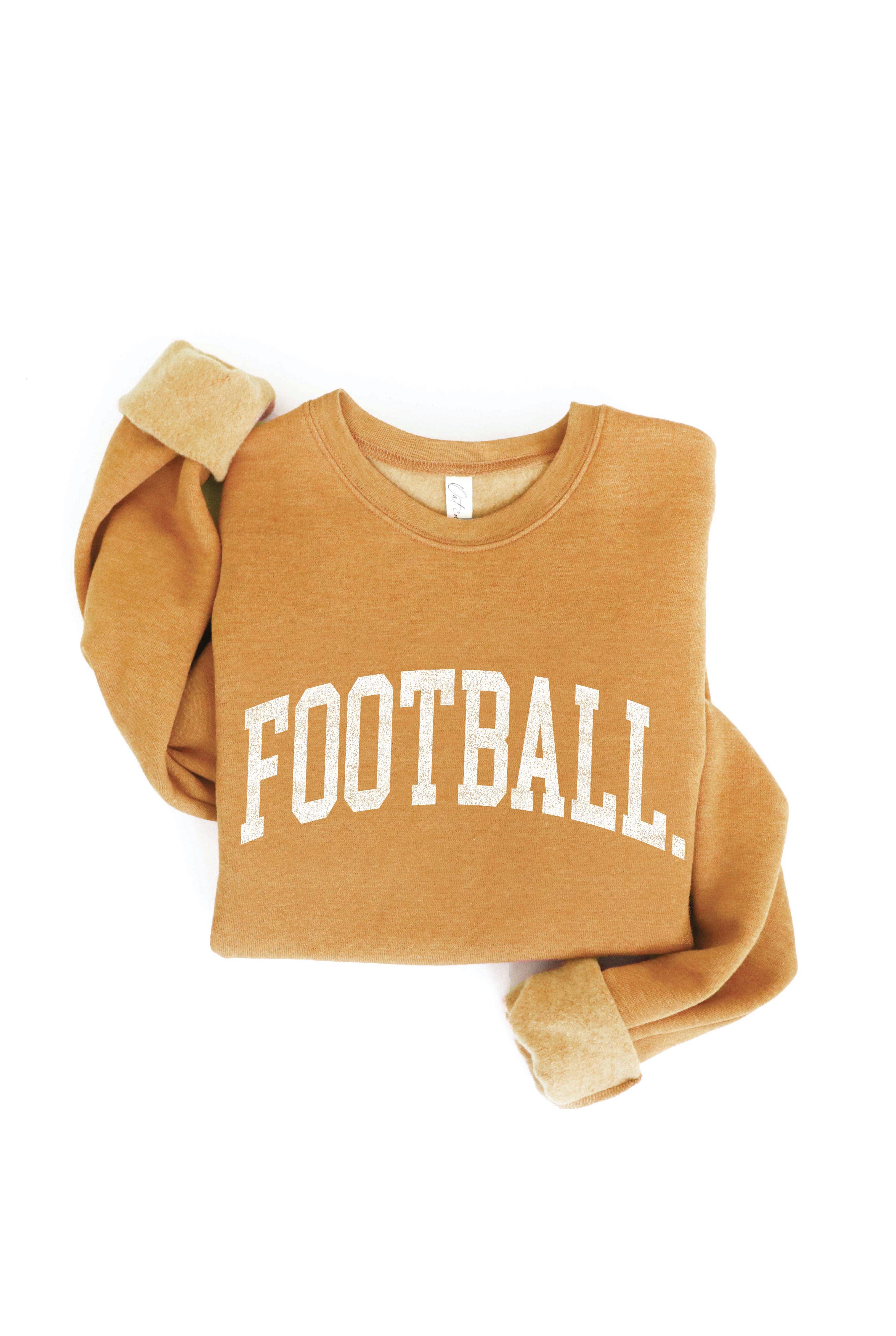 OAT COLLECTIVE - FOOTBALL Graphic Sweatshirt: AUTUMN LEAF Small