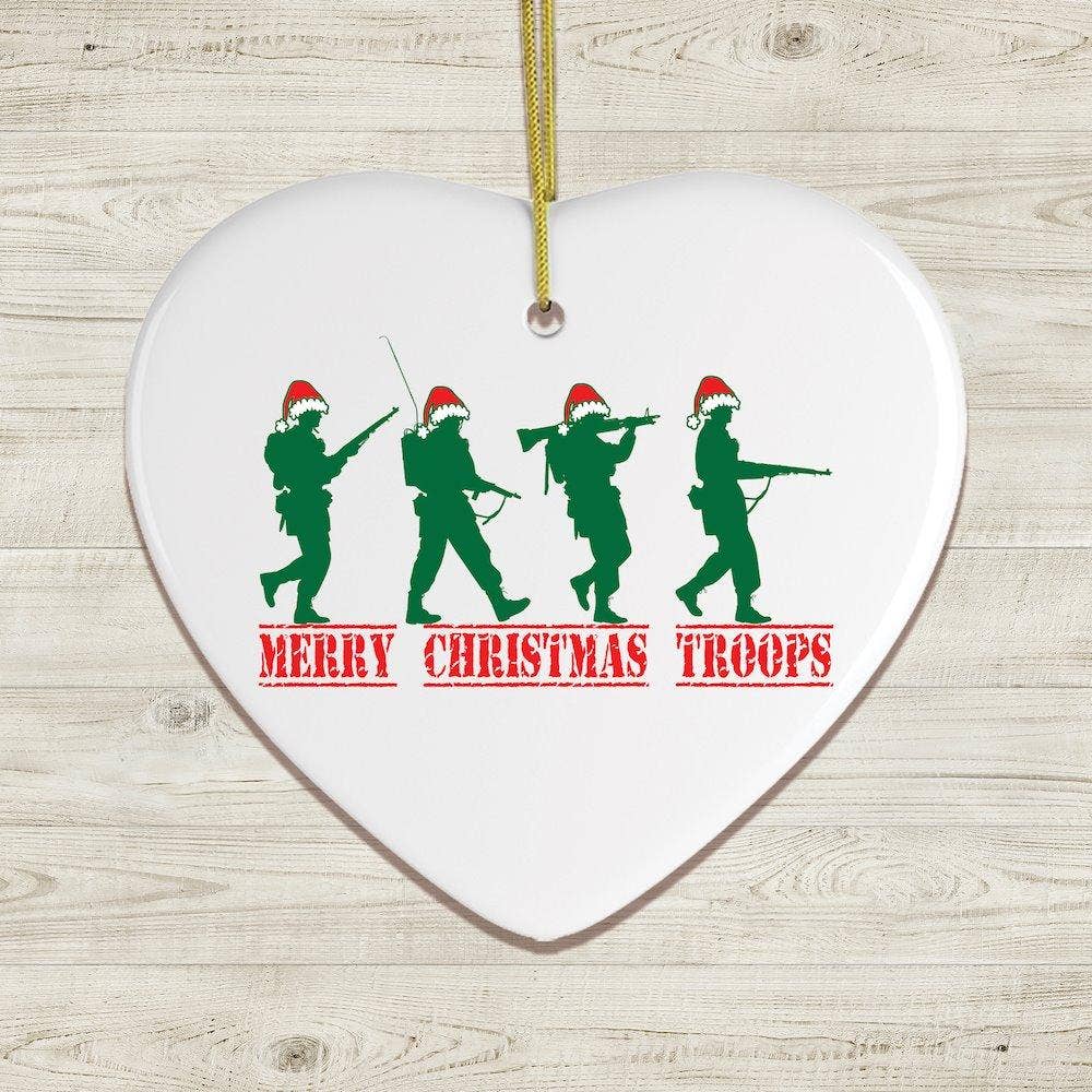 Merry Christmas Troops Military Honor Ornament - Clearance