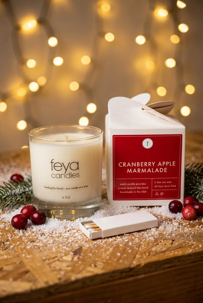 Vela Feya Co - Aroma a mermelada de manzana y arándano, 184 g