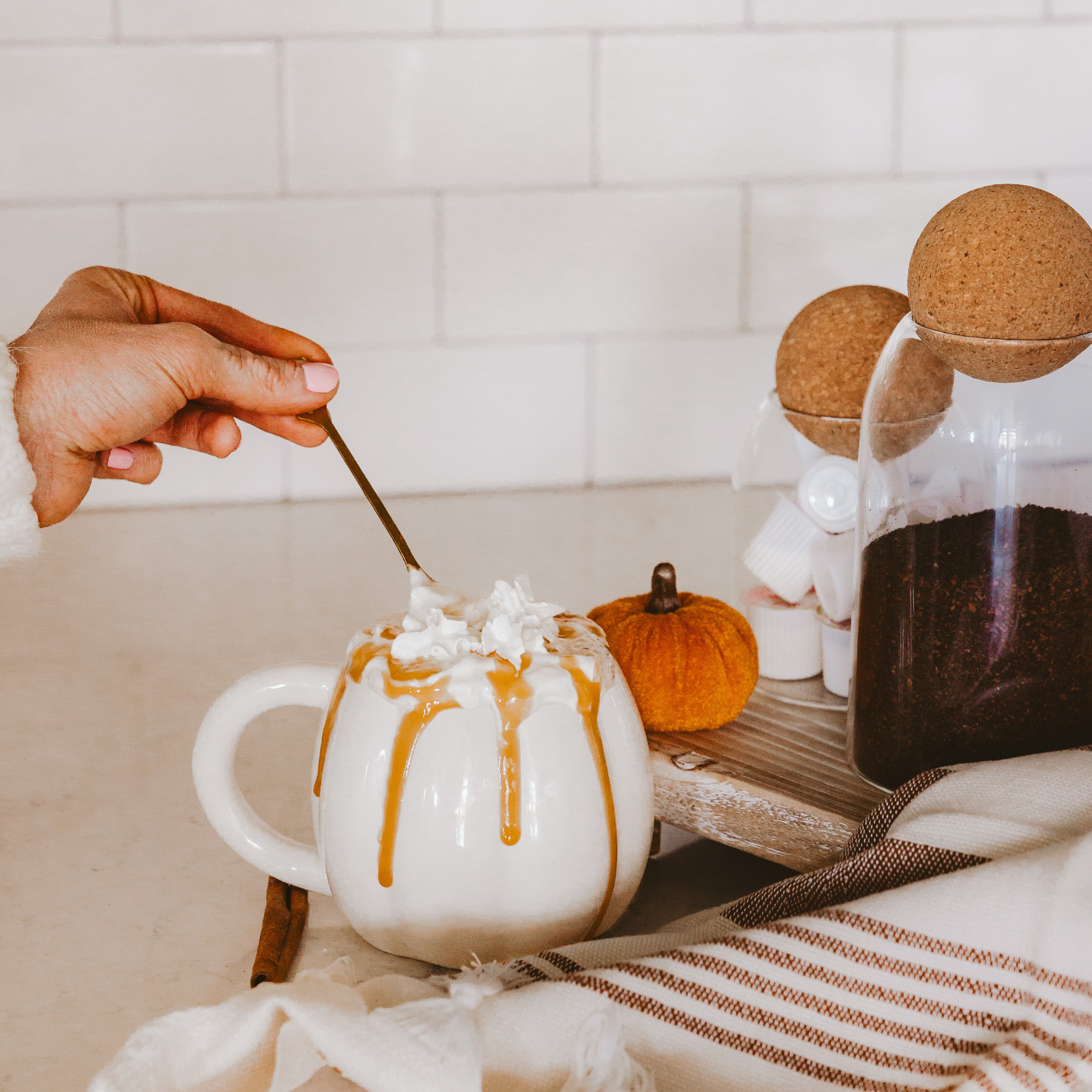 Sweet Water Decor - *NEW* Cream Pumpkin Coffee Mug - Fall Decor & Gifts