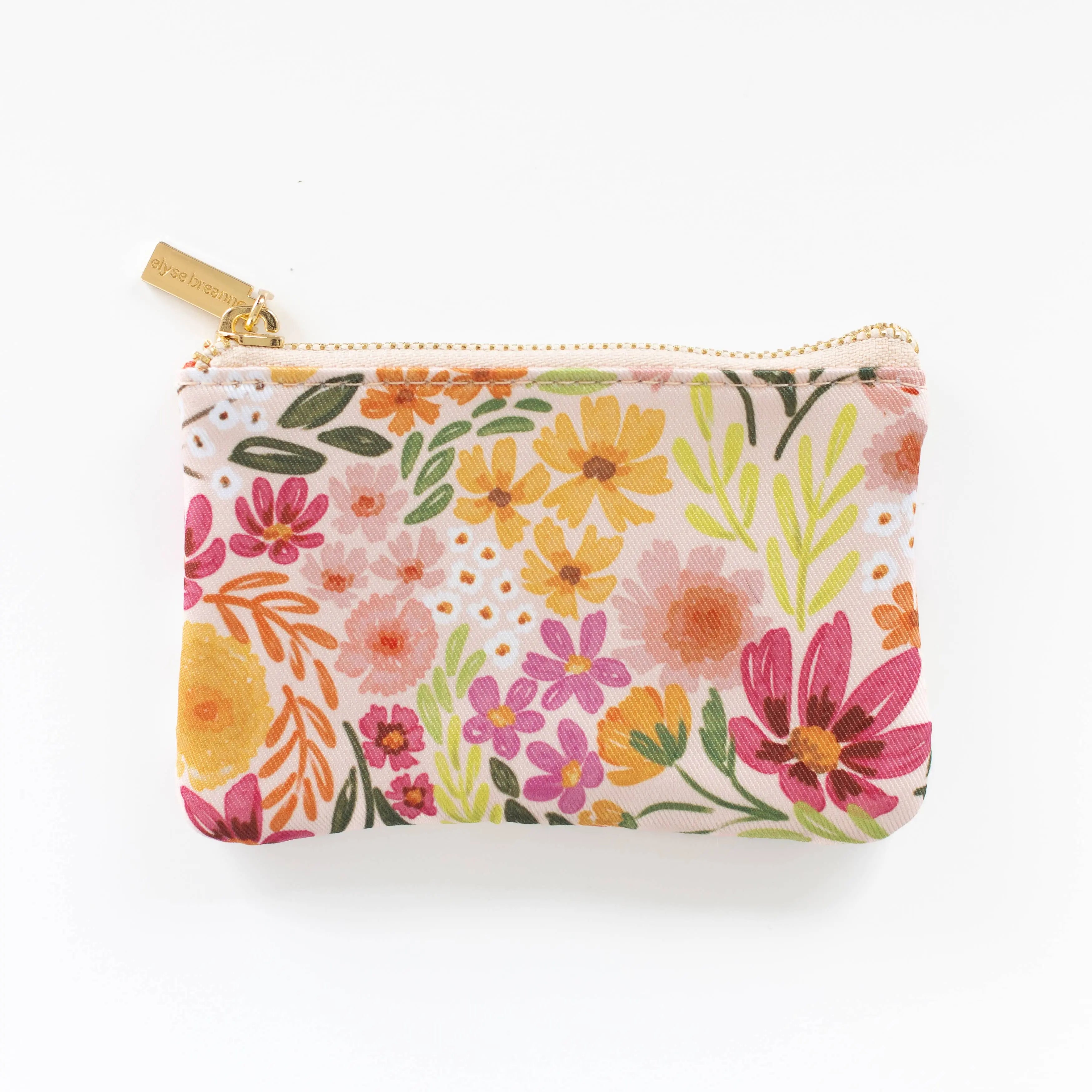 Primrose Petals Coin Pouch with Inner Pocket Elyse Breanne Design