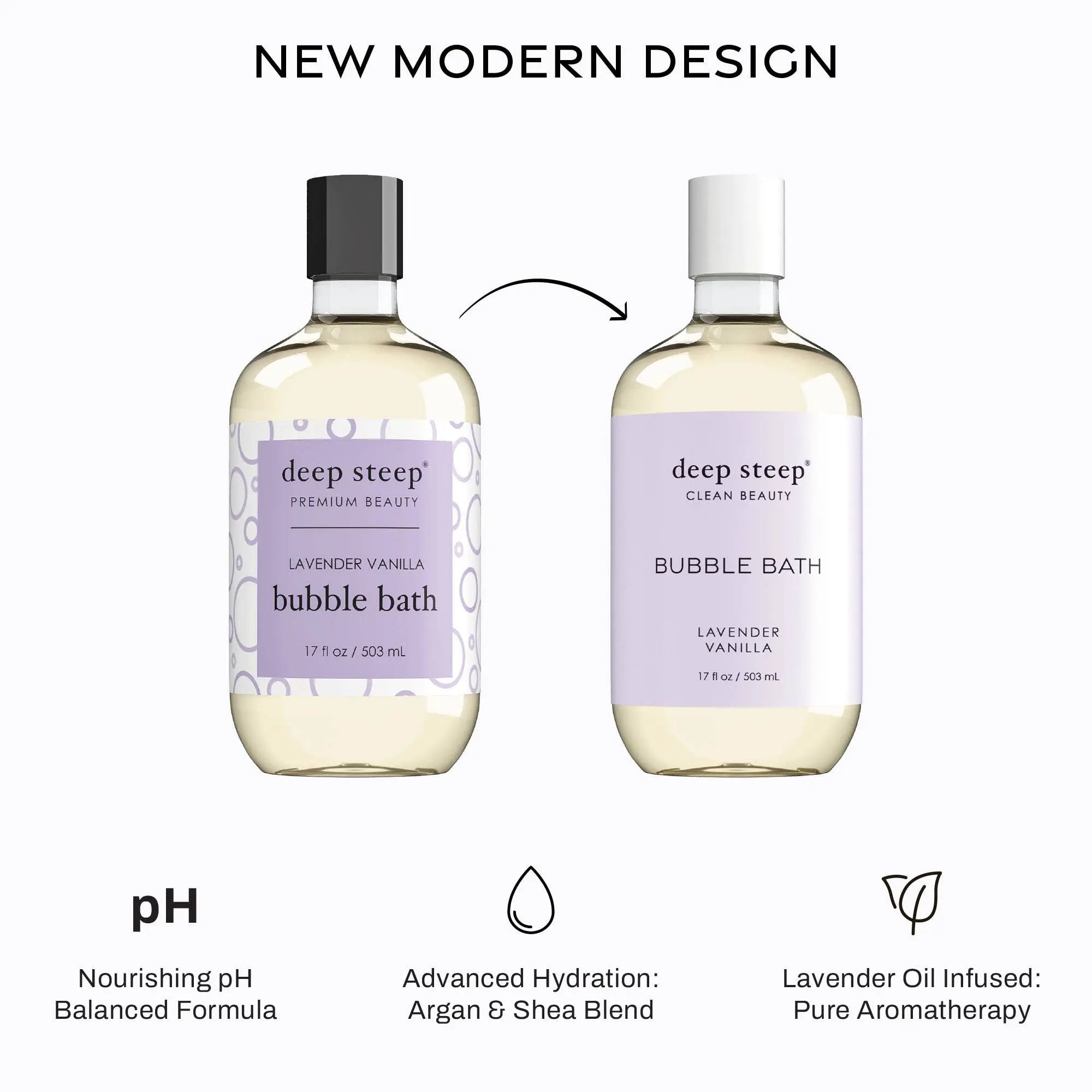 Lavender Vanilla Bubble Bath - Organic Moisturizing Formula 17oz