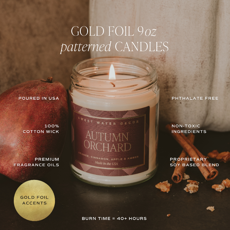 Sweet Water Decor - *NEW* Hello Fall 9 oz Soy Candle - Fall Decor & Gifts