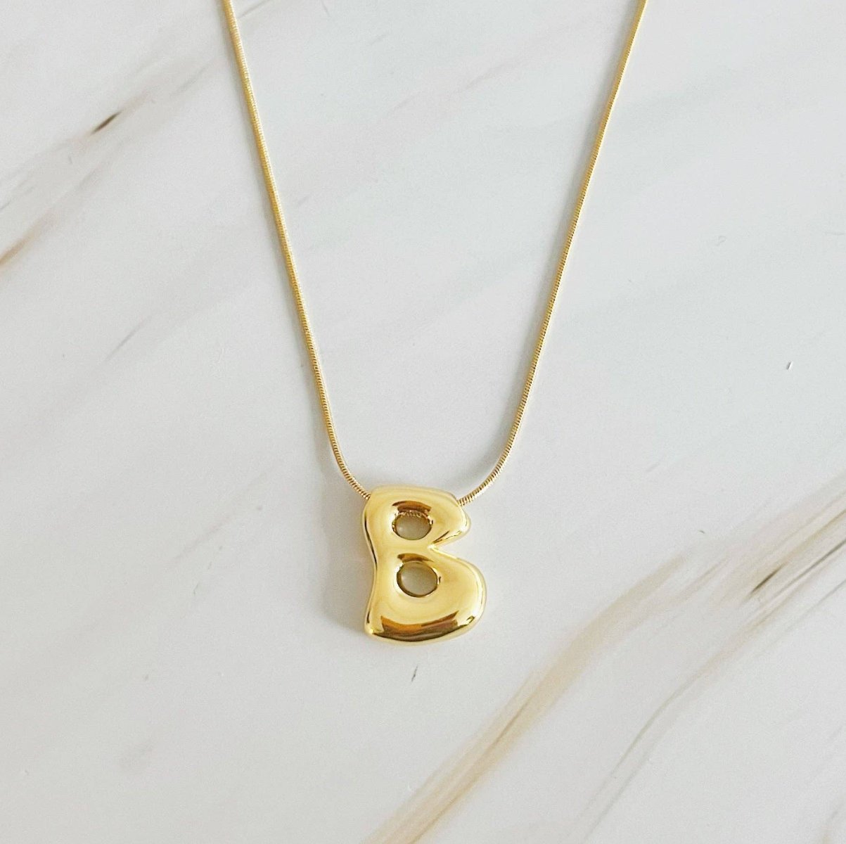 Ellison+Young - Balloon Letter Initial Necklace: B