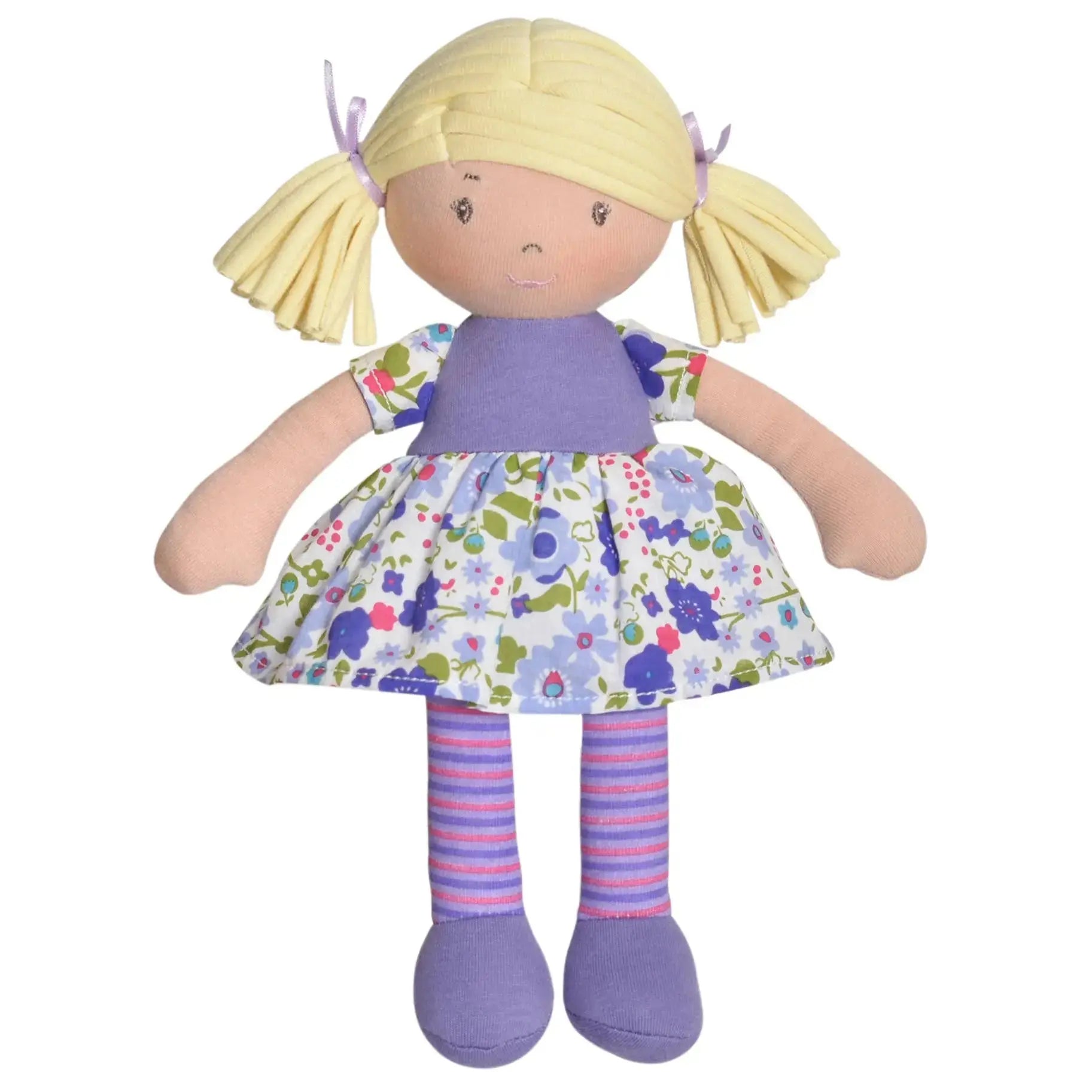 Lil'l Peggy Rag Doll - Blonde Hair with Lilac & Pink Dress