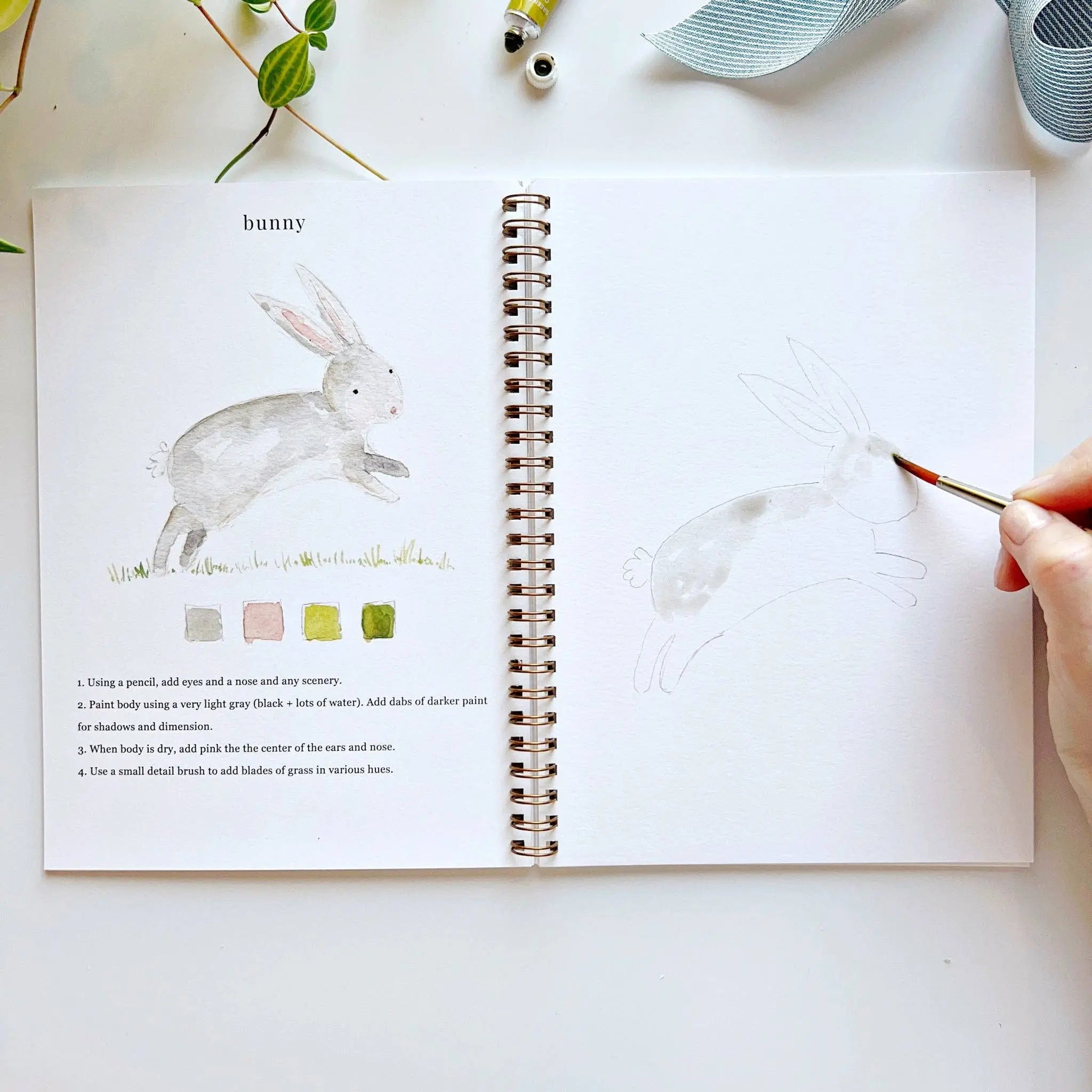 Animals Watercolor Workbook - 12 Beginner-Friendly Paintings - Emily Lex Studio