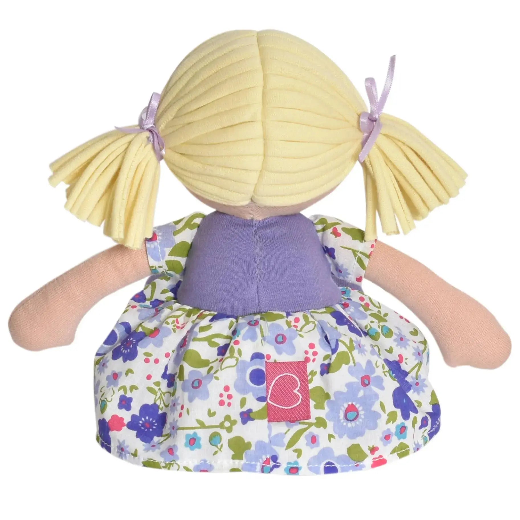 Lil'l Peggy Rag Doll - Blonde Hair with Lilac & Pink Dress