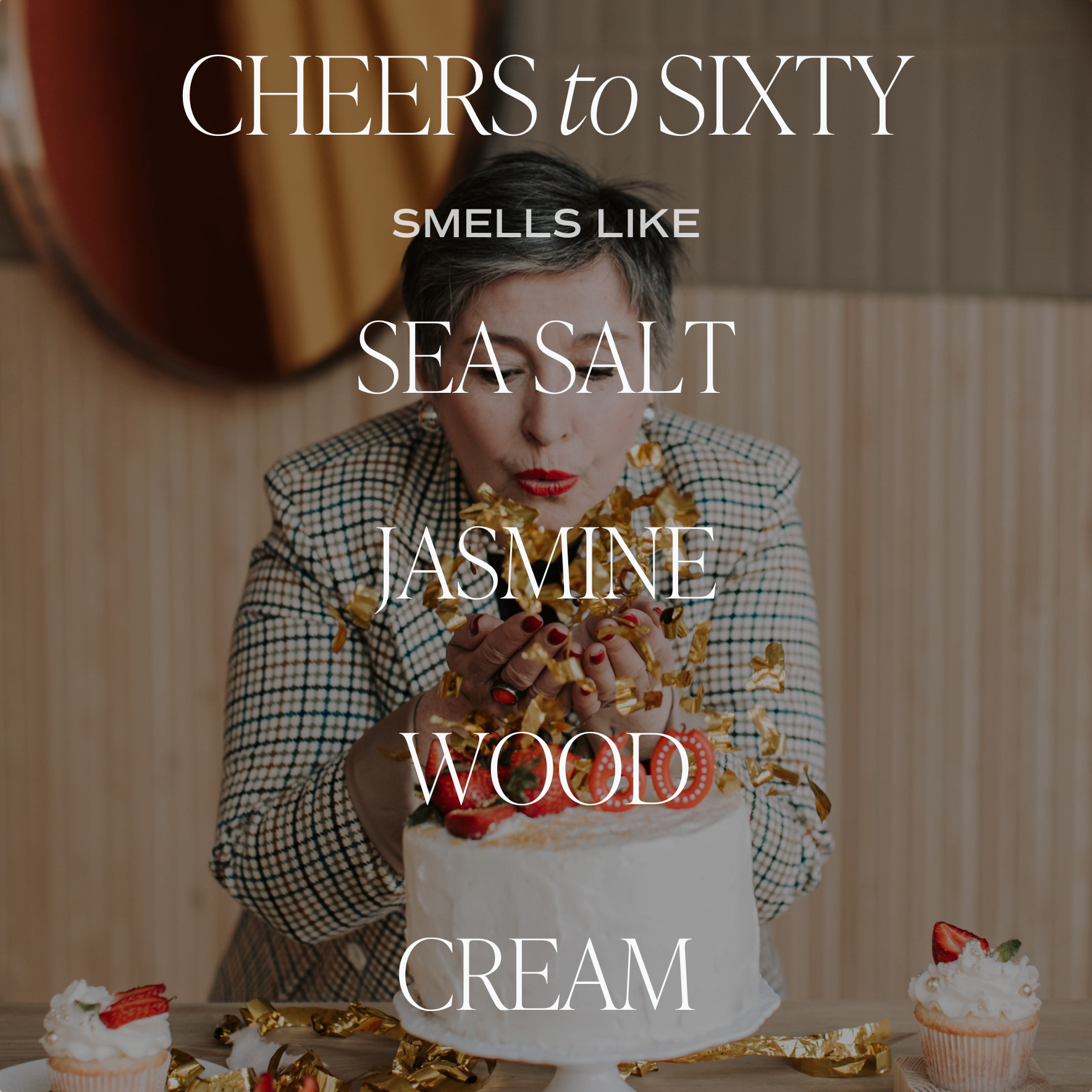 Sweet Water Decor - Cheers to Sixty 9 oz Soy Candle - Birthday Gift