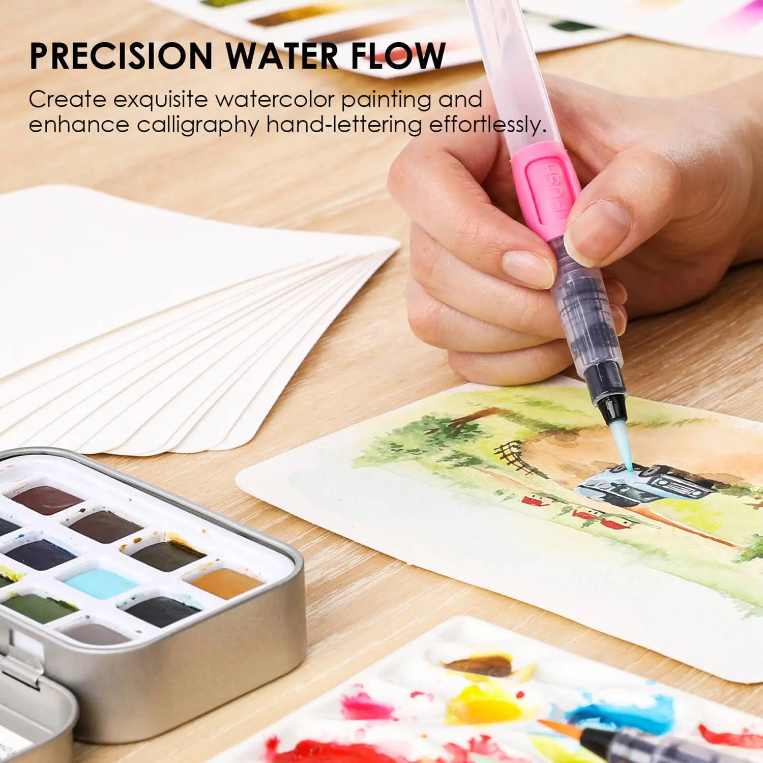 Grabie - Premium Water Brush Pen Set Of 3