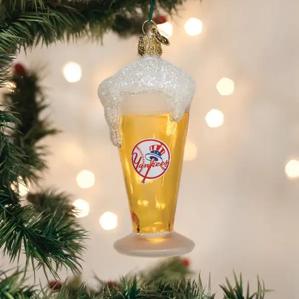Old World Christmas- New York Yankees Glass Of Beer Ornament