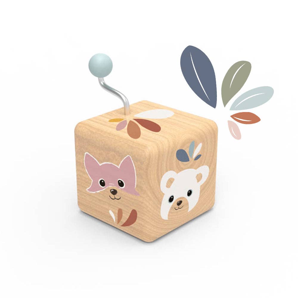 Wooden Music Box with Twirling Figures - Ages 24+ Months