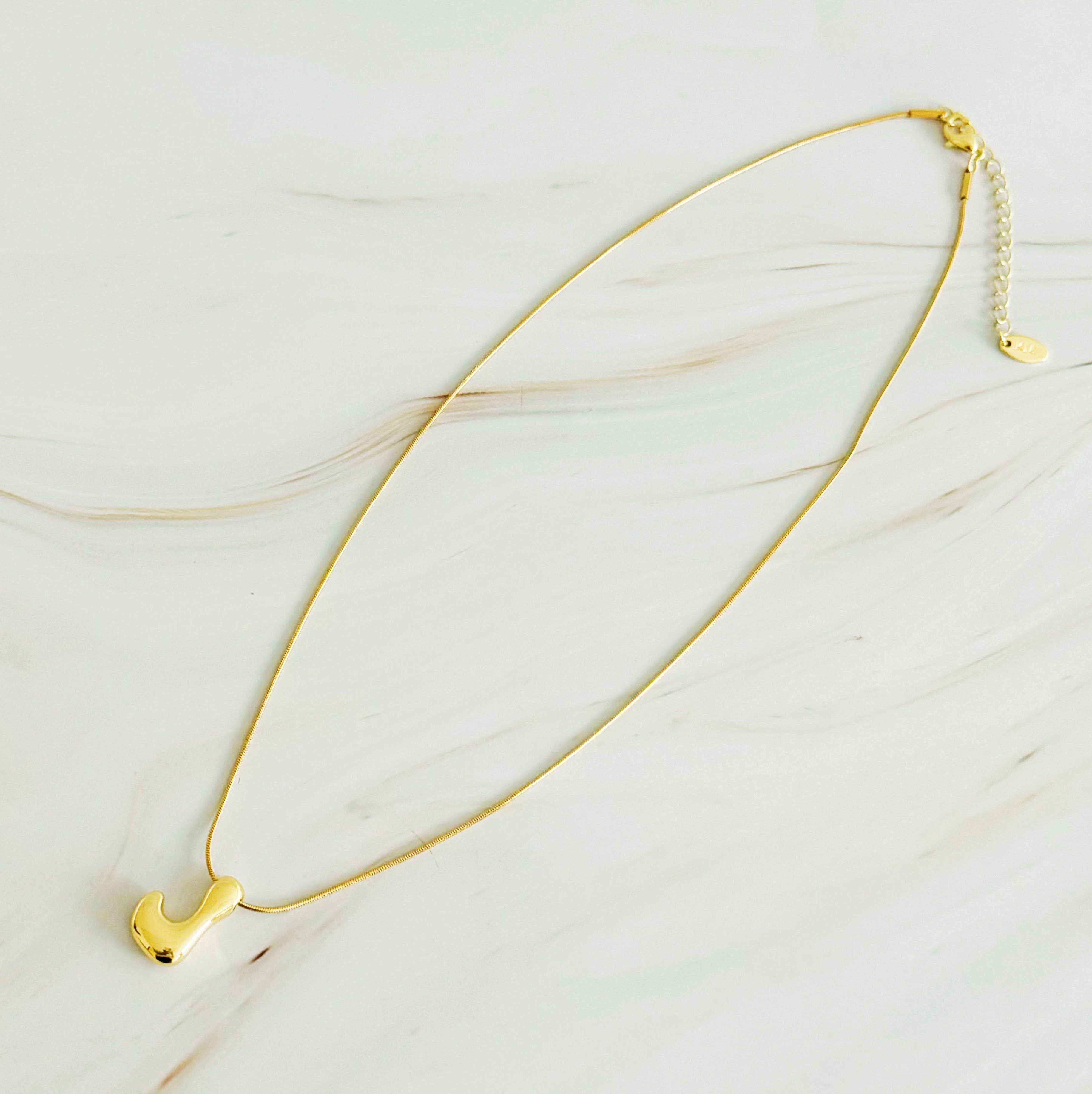 Ellison+Young - Balloon Letter Initial Necklace: K