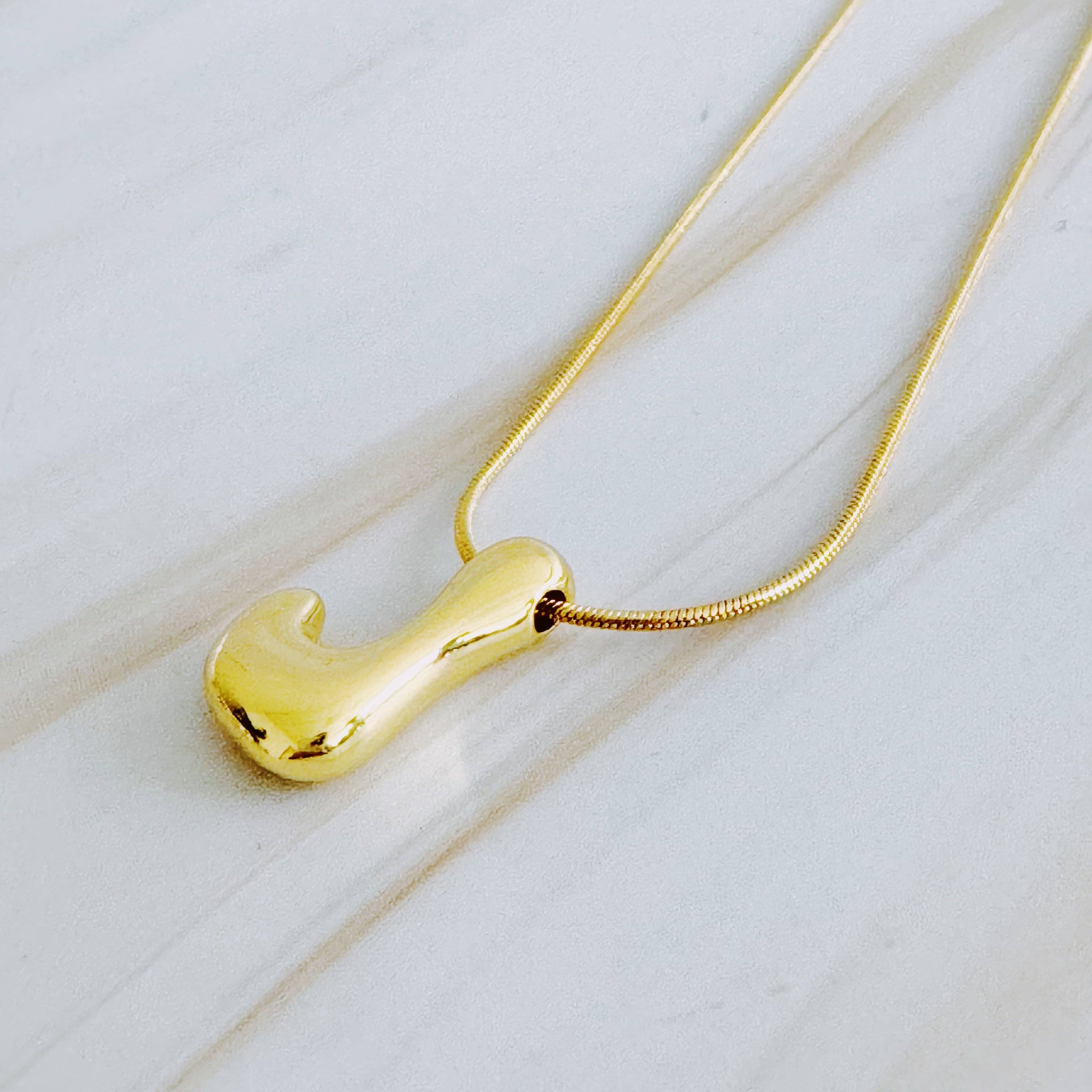 Ellison+Young - Balloon Letter Initial Necklace: C