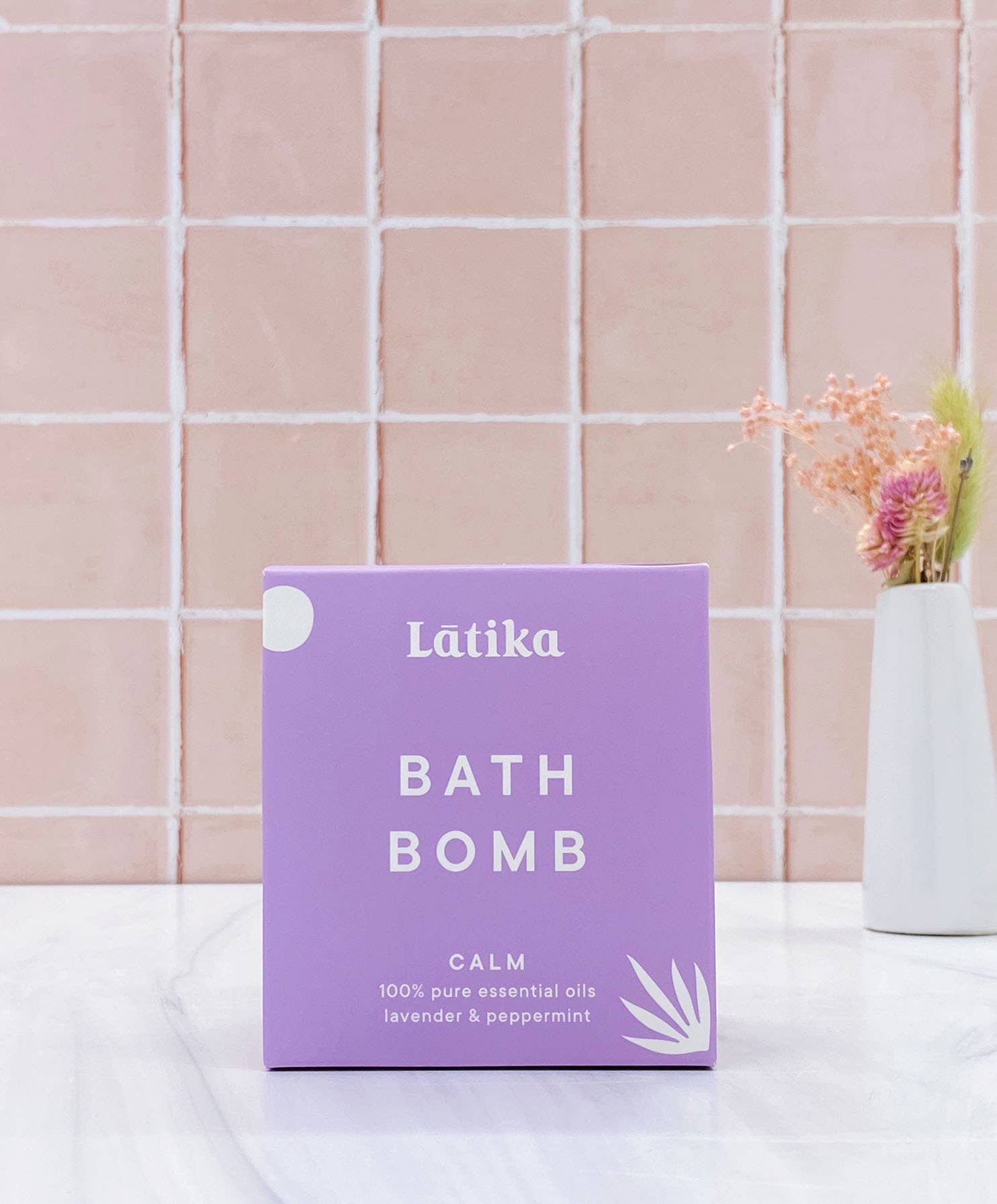 Calm Lavender Bath Bomb with Pure Essential Oils - Aromatherapy Stress Relief