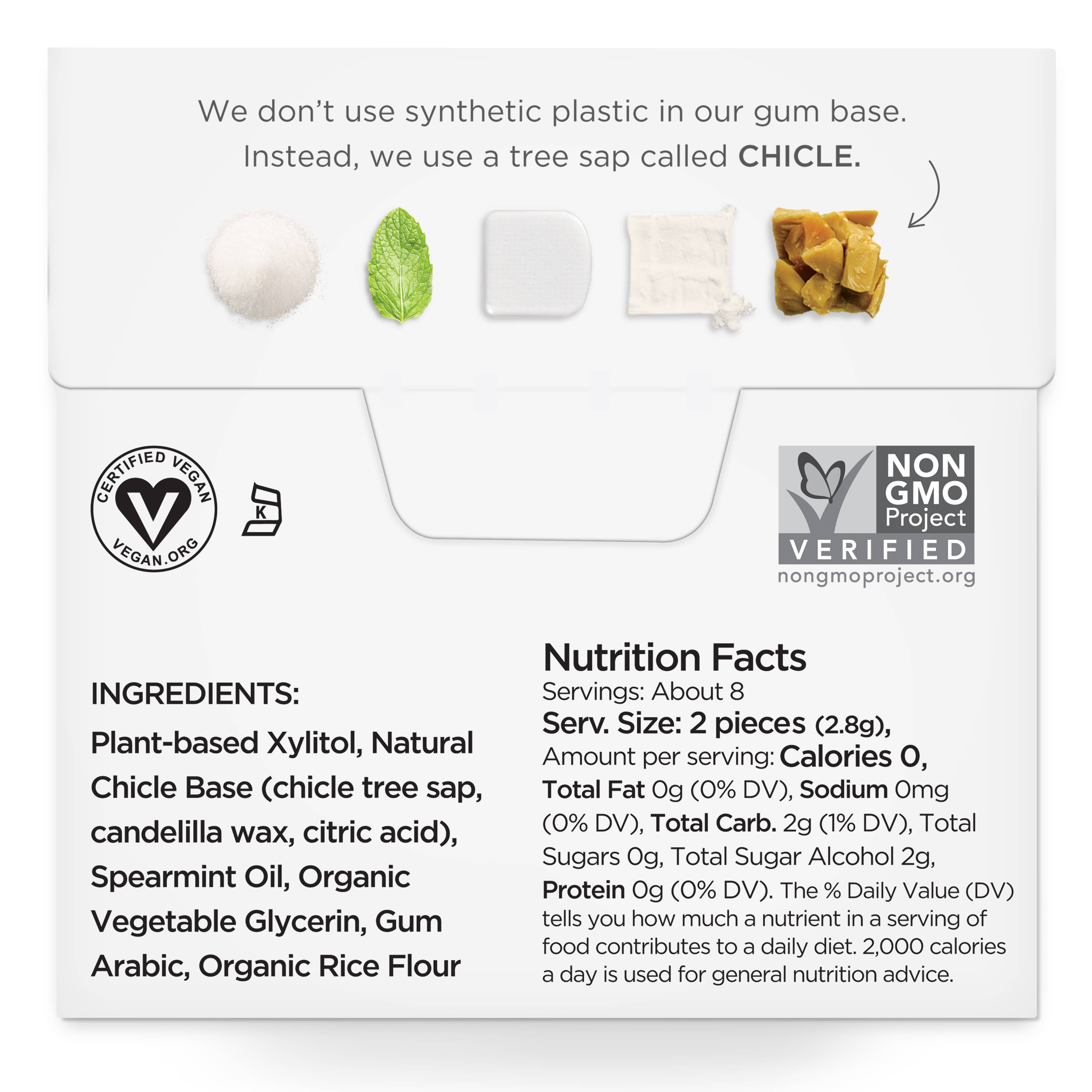 Simply Gum - Sugar Free Spearmint Natural Chewing Gum