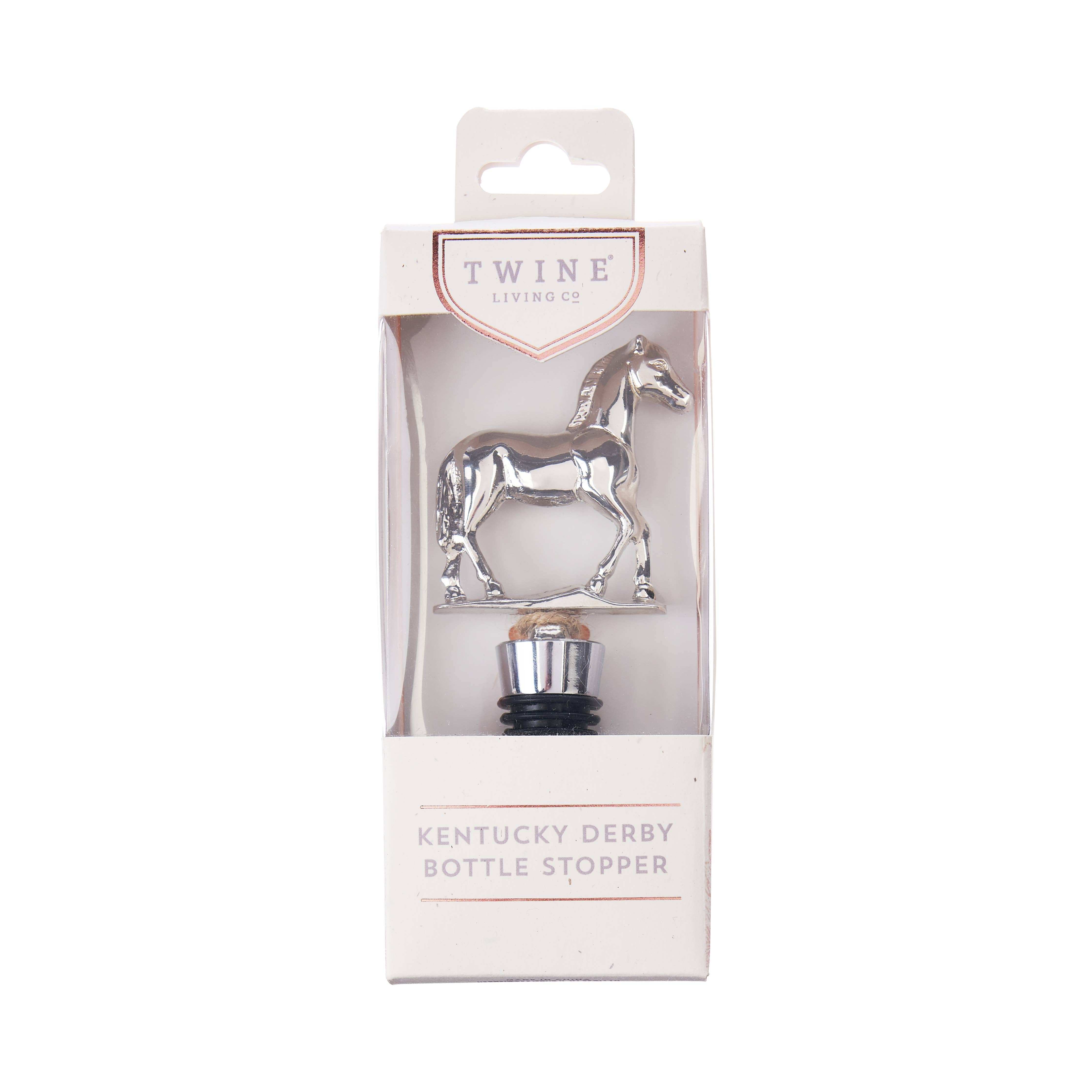 Twine - Chrome-Finished Pewter Kentucky Derby Racehorse Wine Stopper