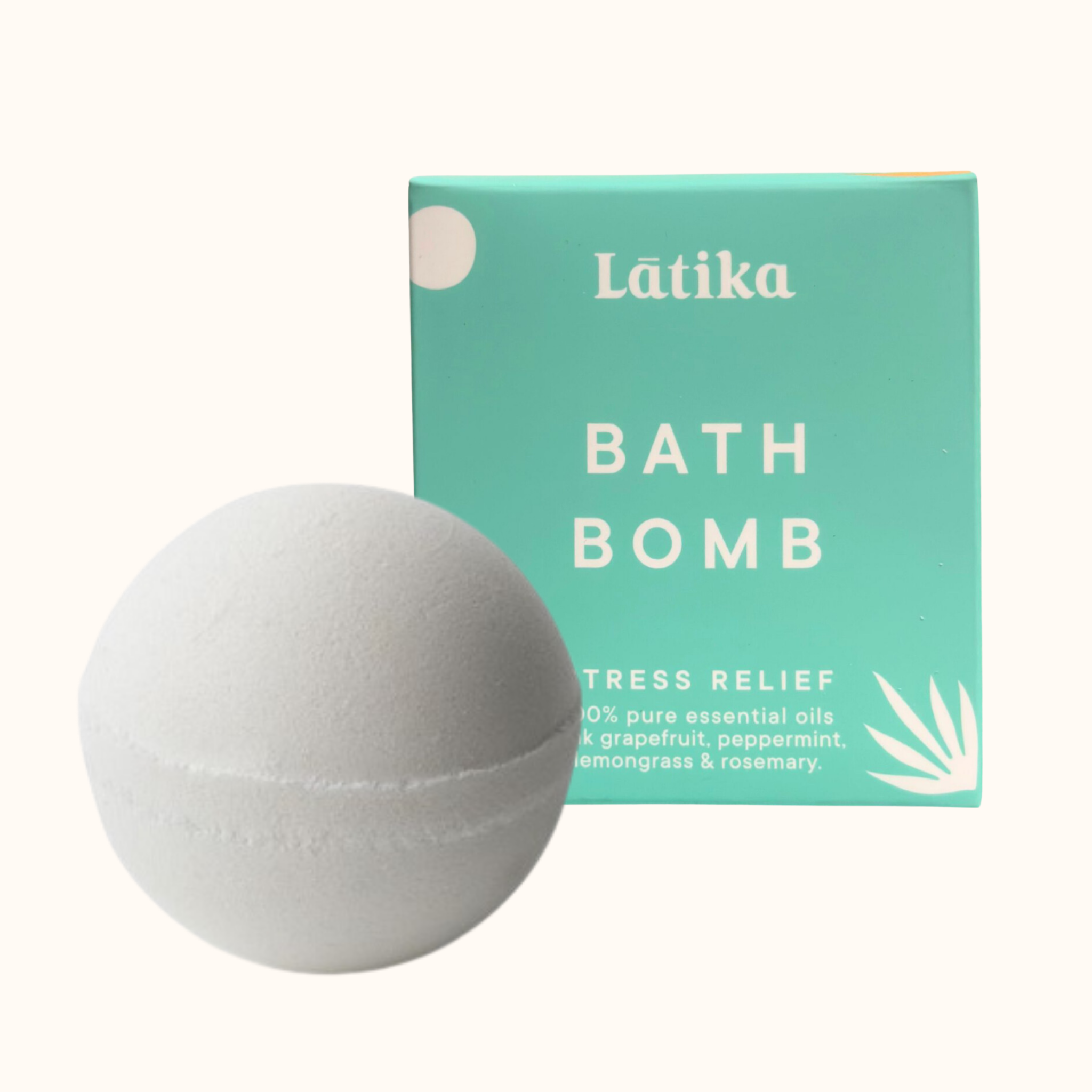 Stress Relief Bath Bomb - Aromatherapy with Grapefruit, Peppermint & Rosemary