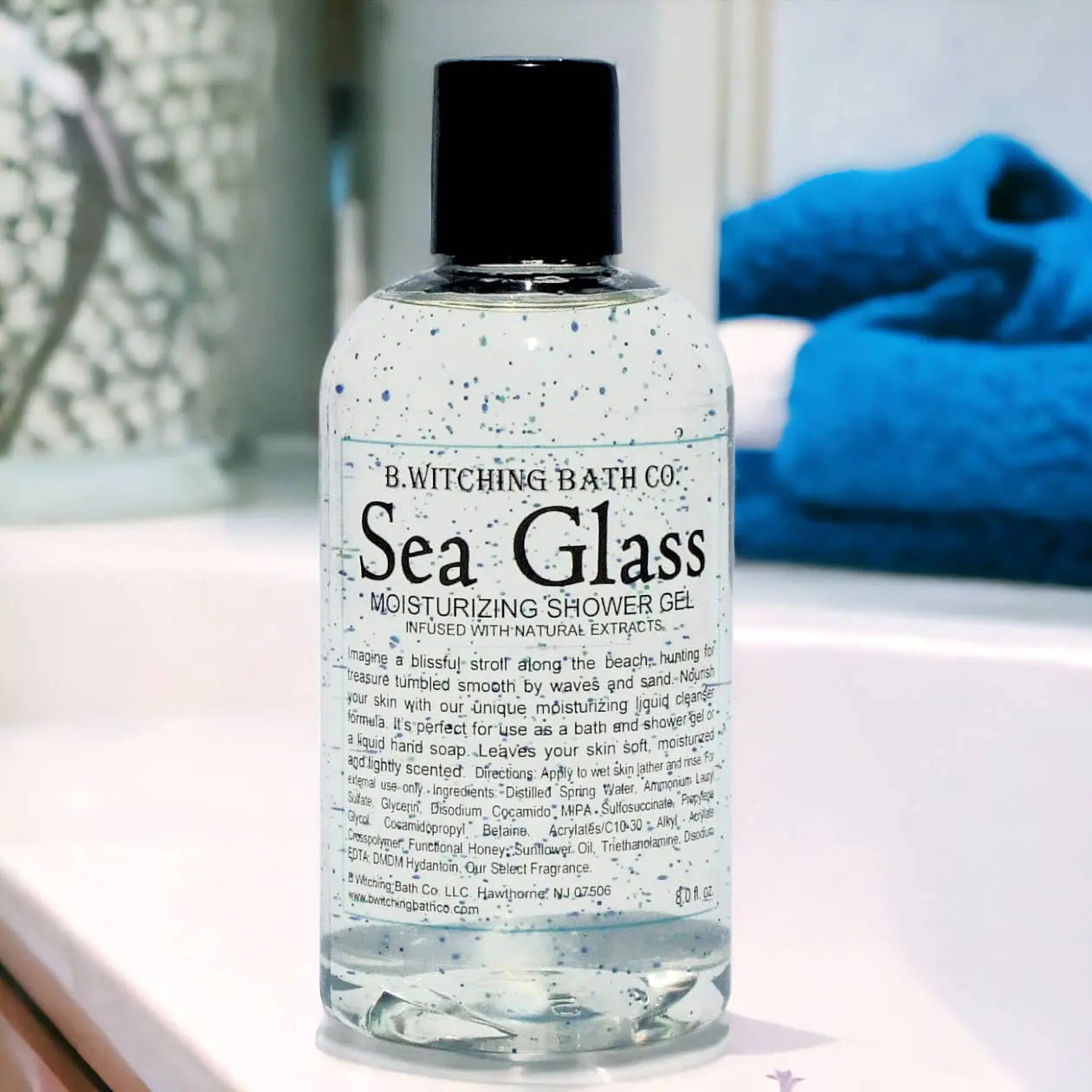 Sea Glass Shower Gel - Ocean-Inspired Moisturizing Formula 8oz