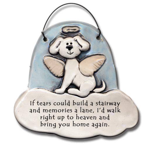 Dog Memorial Ornament - Ceramic Pet Loss Keepsake - August Ceramics
