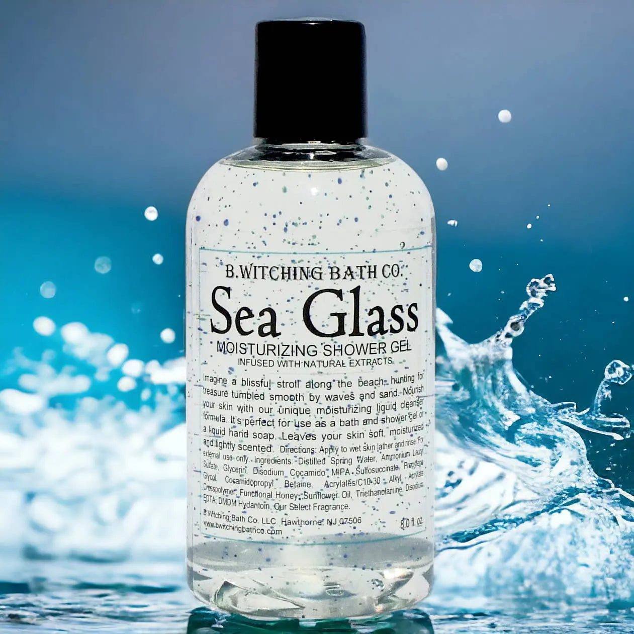 Sea Glass Shower Gel - Ocean-Inspired Moisturizing Formula 8oz