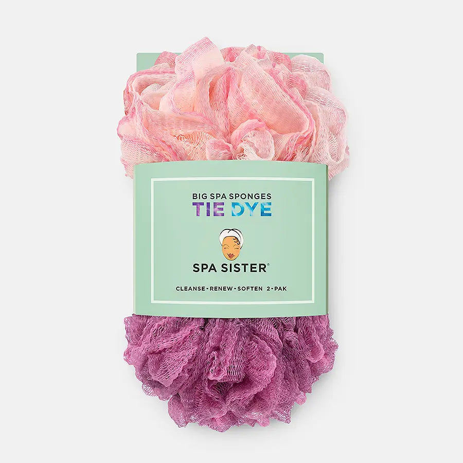 Bath Accessories Company - Tie Dye Big Spa Sponges: Pink / Mauve