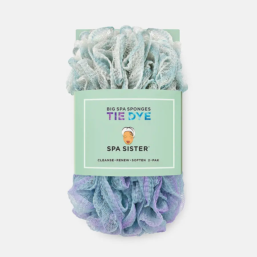 Bath Accessories Company - Tie Dye Big Spa Sponges: Pink / Mauve