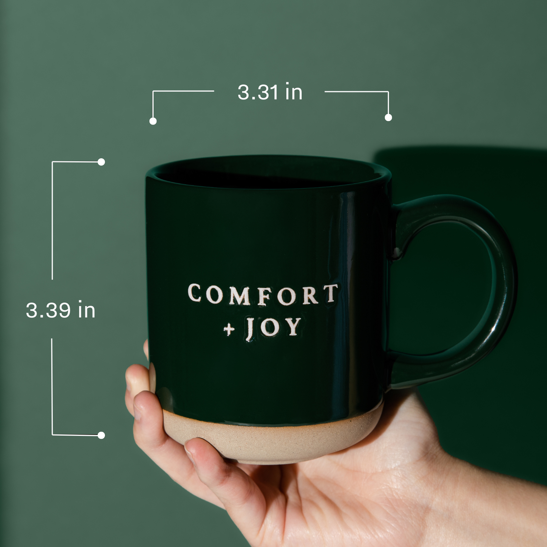 Sweet Water Decor - Comfort and Joy Stoneware Coffee Mug - Christmas Decor