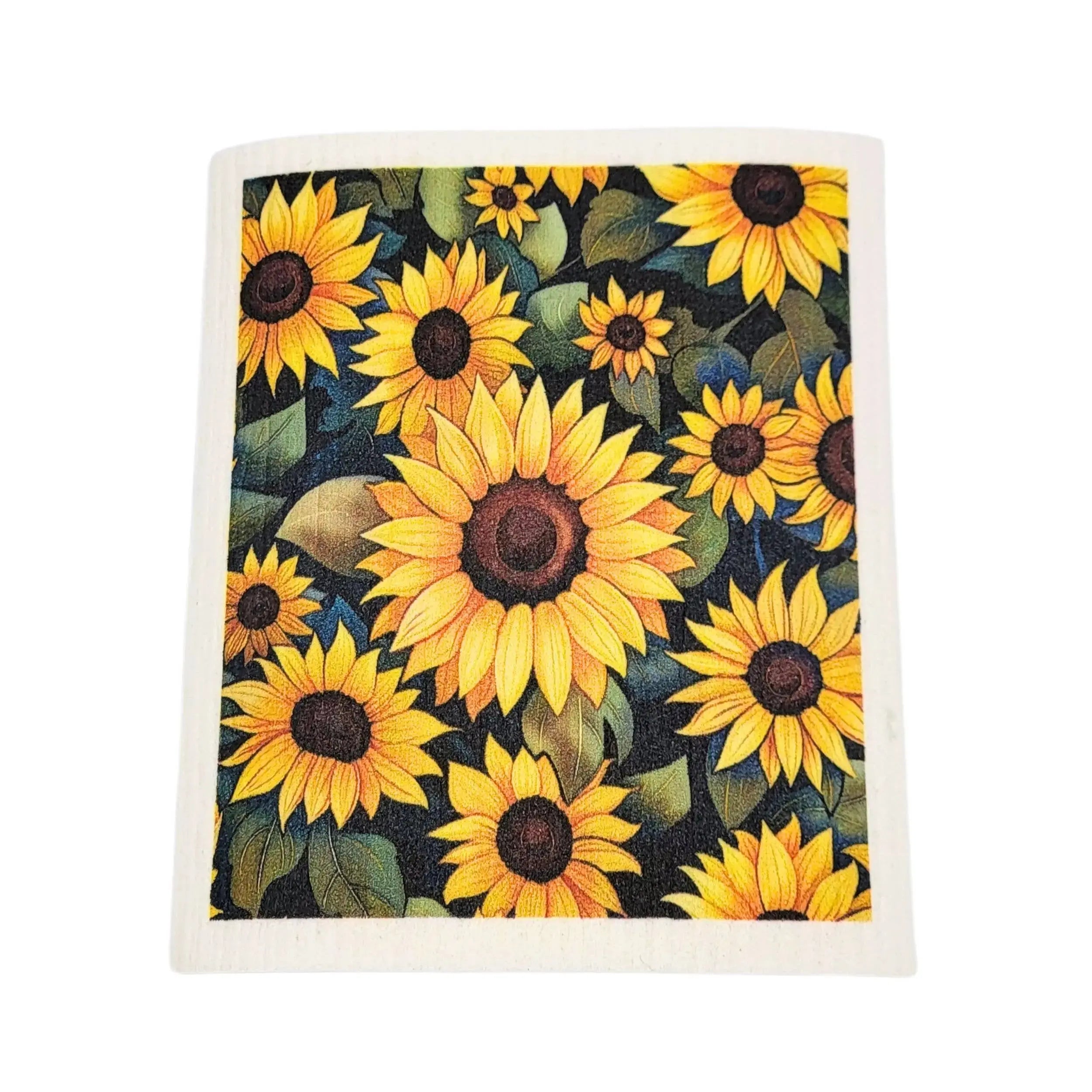 Summer Sunflower Fields Swedish Dishcloth - Eco-Friendly Reusable Sponge Cloth