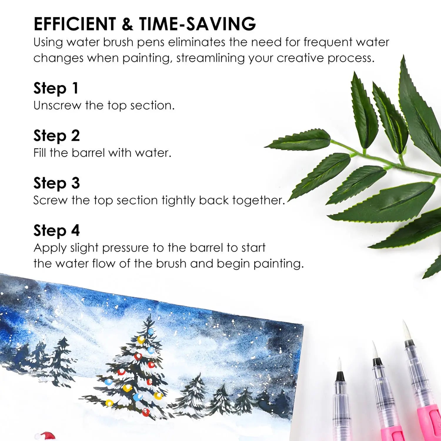 Grabie - Premium Water Brush Pen Set Of 3