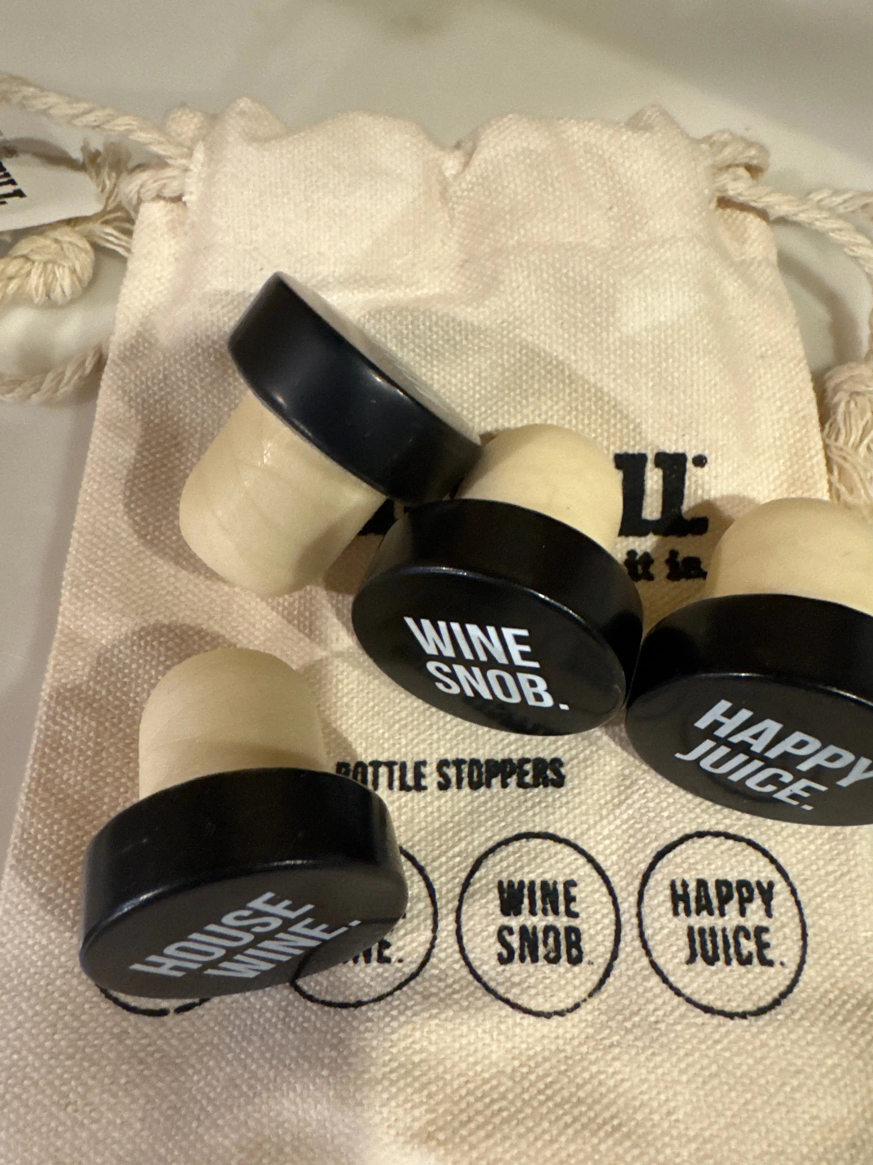 Wine Bottle Stoppers 4-Pack - Funny Sayings - Santa Barbara Design Studio
