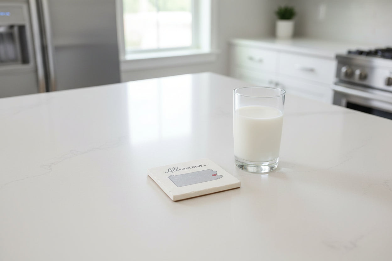 Allentown Love Ceramic Coaster - 4 Inch - Lehigh Valley PA Gift