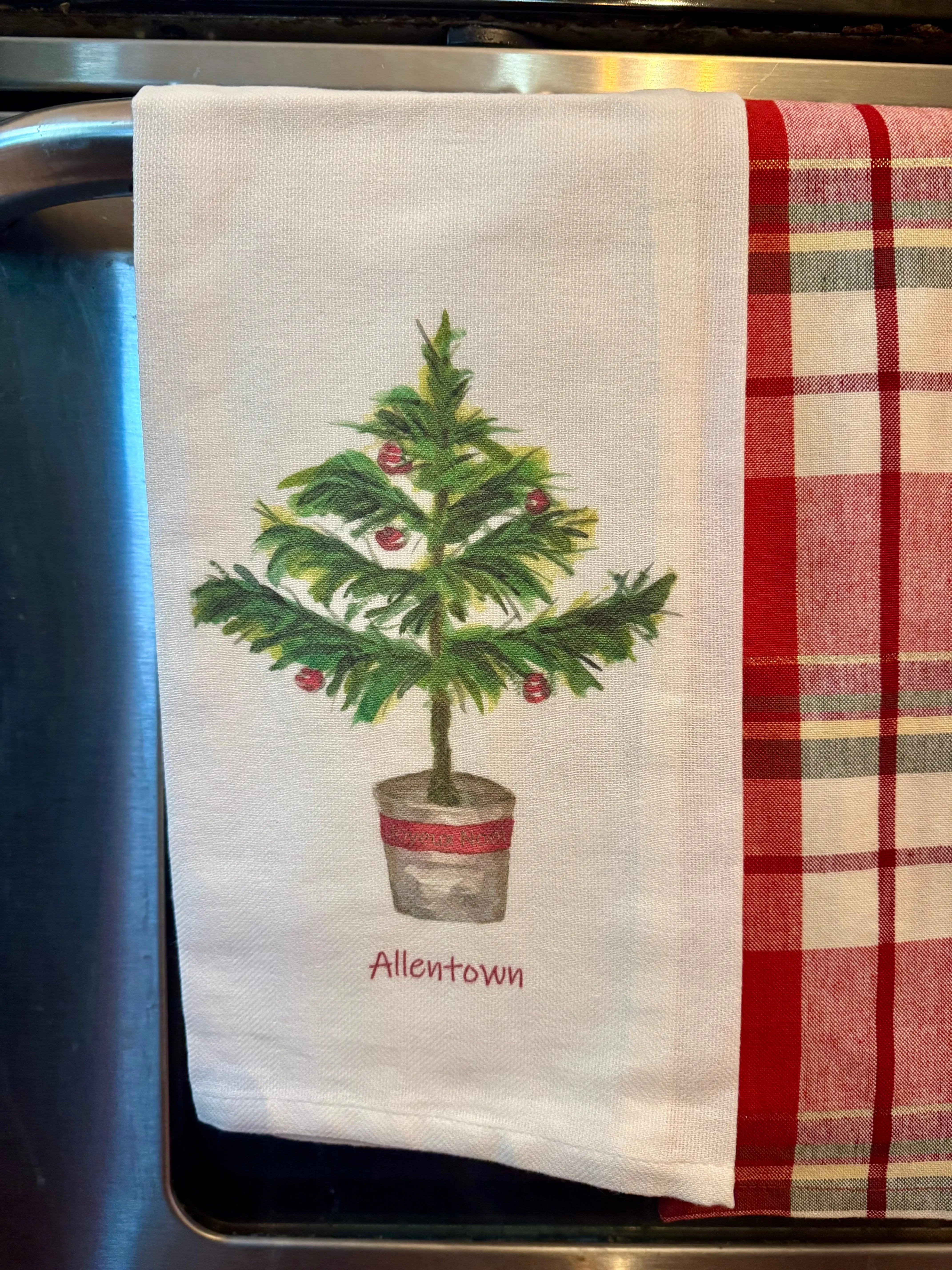 Allentown & Pennsylvania Christmas Tree Tea Towel