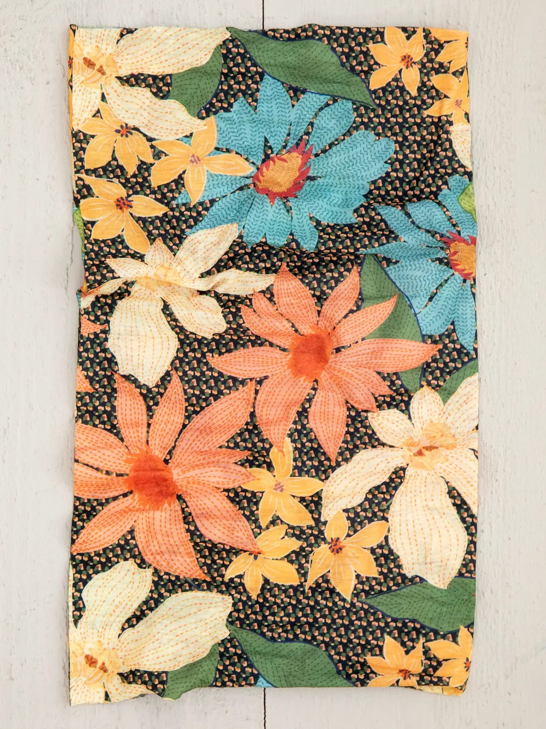 Natural Life Blue Coral Cream Boho Bandeau - Versatile Headband & Tube Top