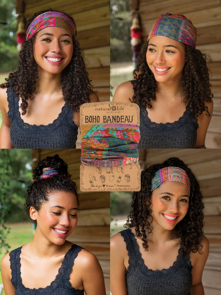 Natural Life - Full Boho Bandeau® Headband - Multi Patchwork