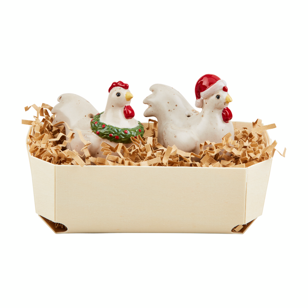 Mud Pie - Chicken Farm Holiday Salt & Pepper Shakers